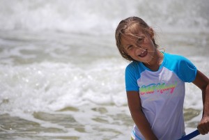 kid at the beach