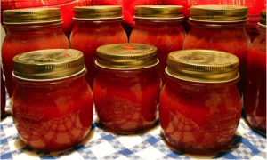 six canning jars