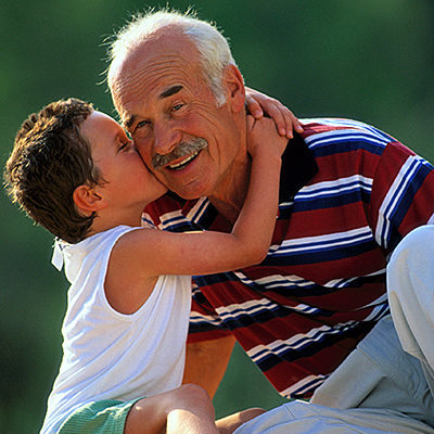 photo of a grandfather and grandchild