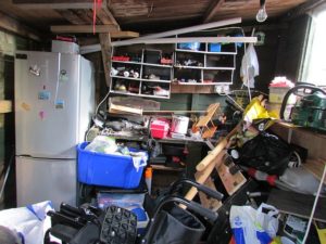 cluttered room