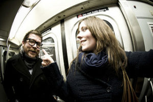 couple on the subway