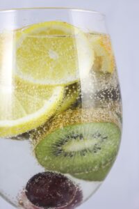 organic orange, lemon, or lime wedges in mocktail